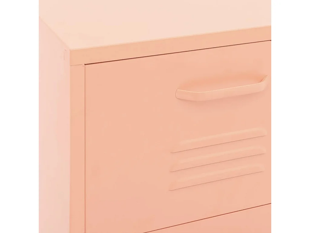 Armario de almacenamiento acero rosa 42,5x35x101,5 cm