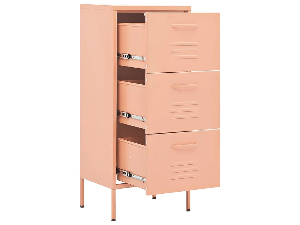 Armoire de rangement Rose 42,5x35x101,5 cm Acier
