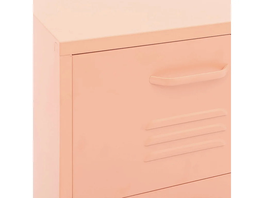 Opbergkast 42,5x35x101,5 cm staal roze