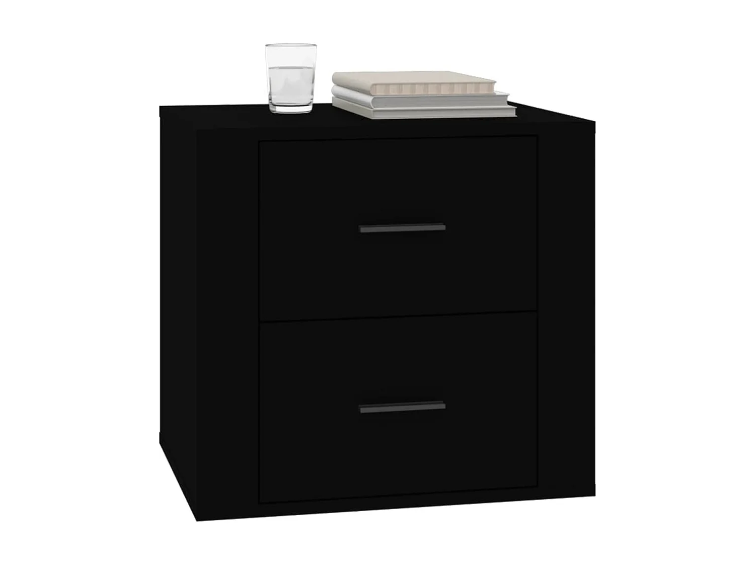 Table de chevet Noir 50x39x47 cm