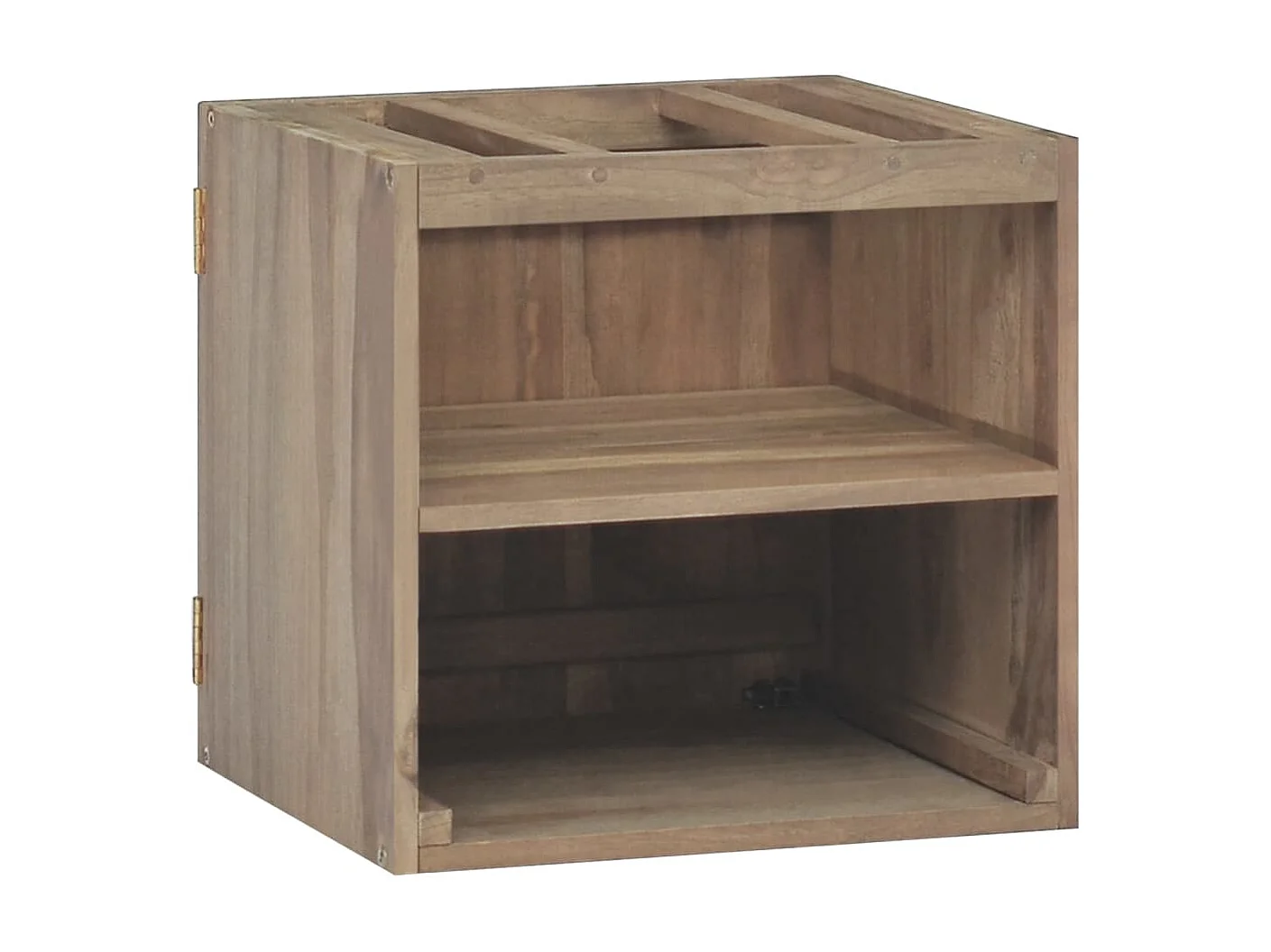 Wand-Badschrank 46x25,5x40 cm Massivholz Teak