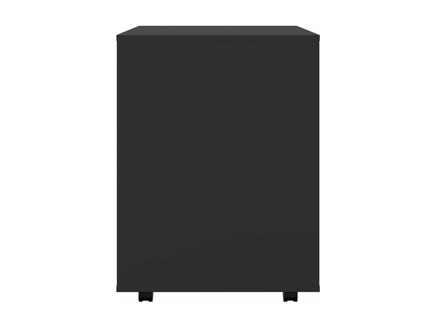 Armario con ruedas madera contrachapada negro 60x53x72 cm