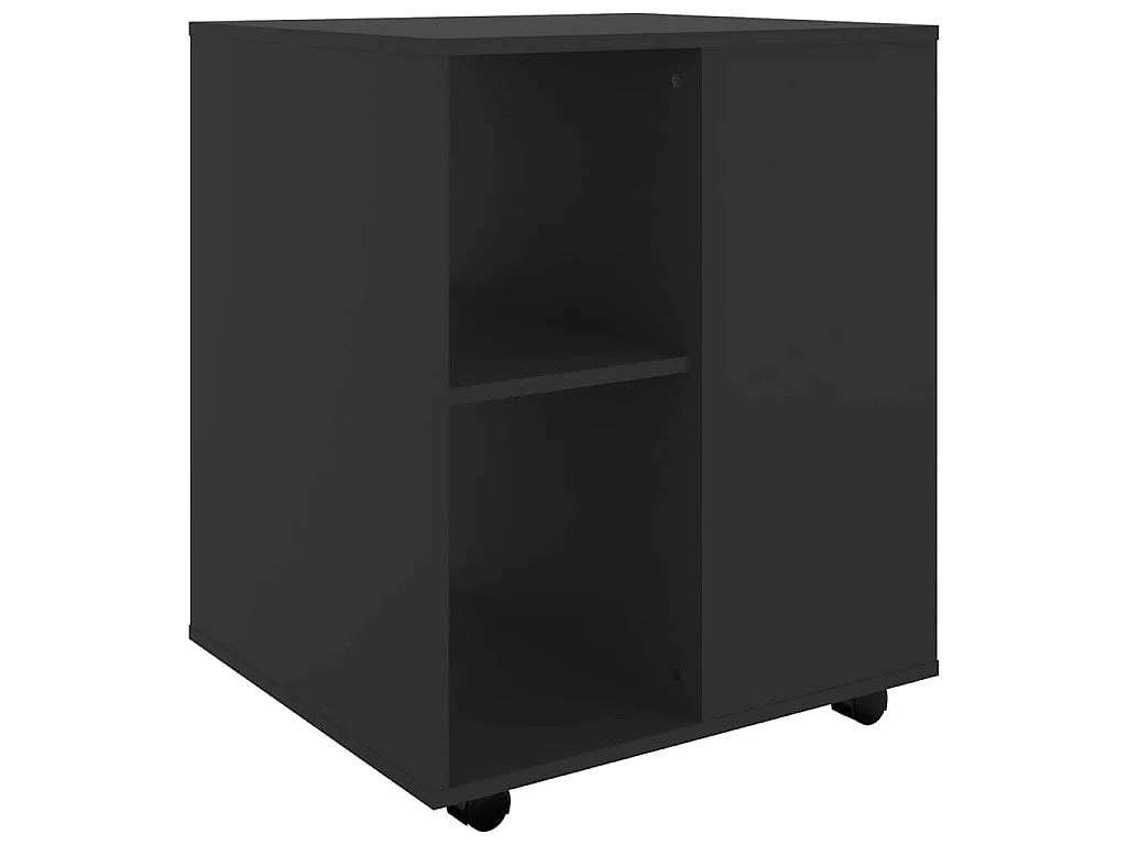 Rollschrank Schwarz 60x53x72 cm Holzwerkstoff