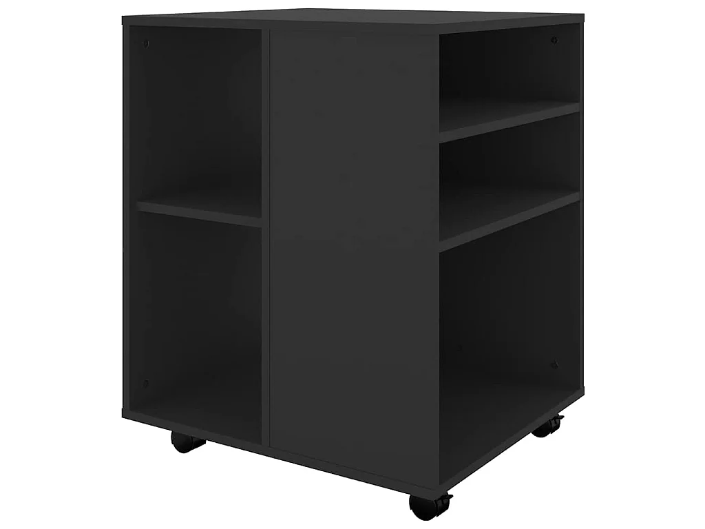 Rollschrank Schwarz 60x53x72 cm Holzwerkstoff