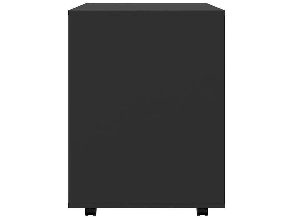 Rollschrank Schwarz 60x53x72 cm Holzwerkstoff