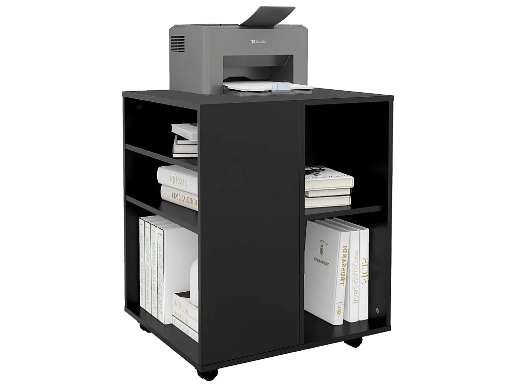 Rollschrank Schwarz 60x53x72 cm Holzwerkstoff