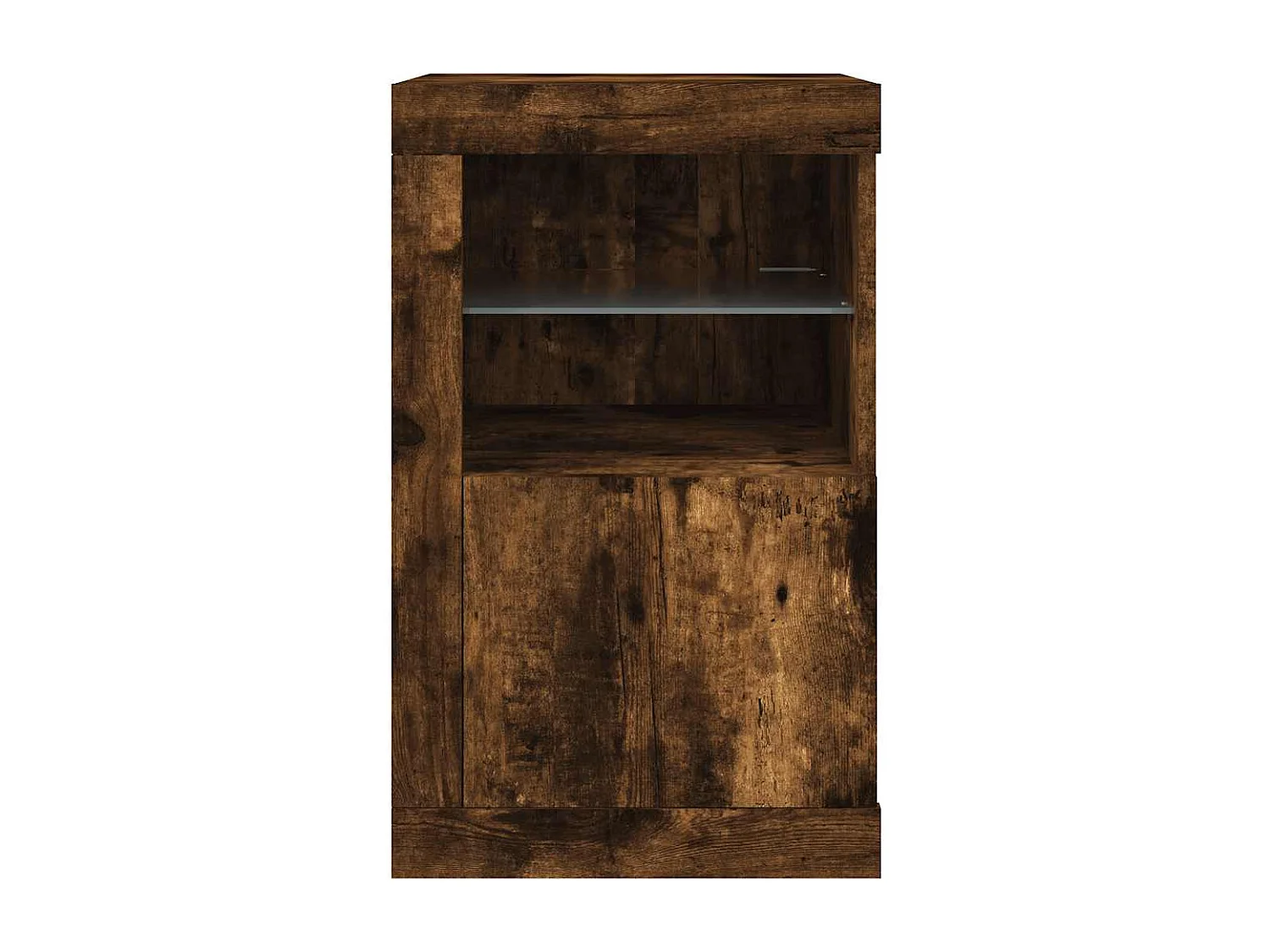 Beistellschrank mit LED-Leuchten Räuchereiche Holzwerkstoff