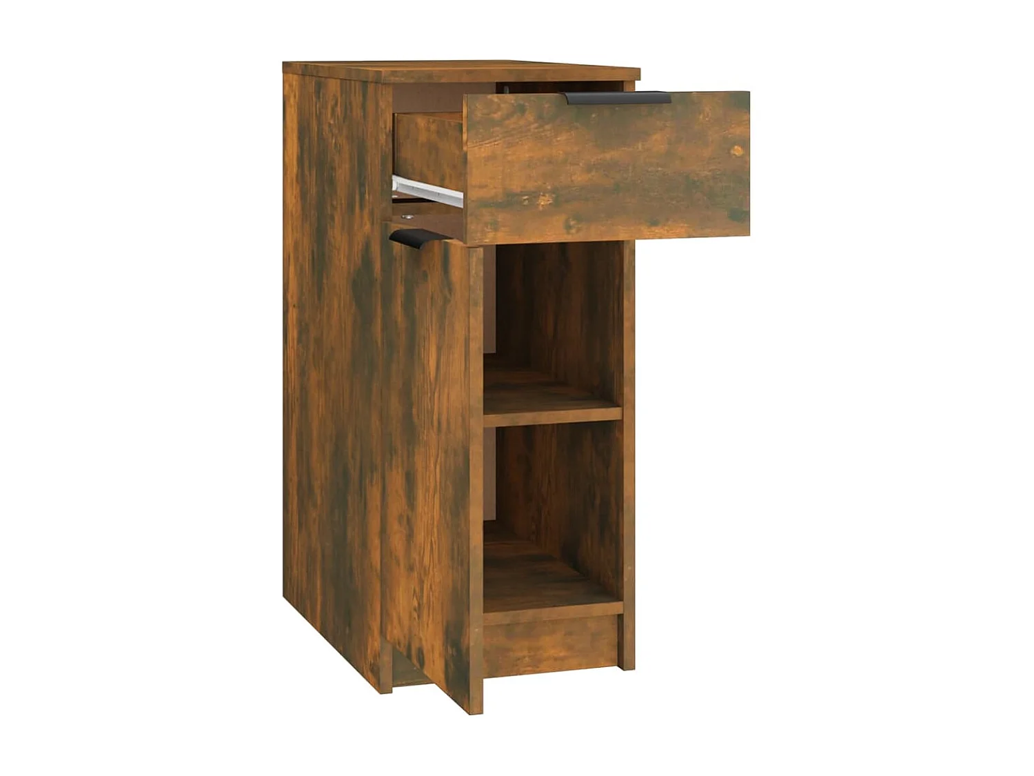 Bureaukast 33,5x50x75 cm bewerkt hout gerookt eikenkleurig