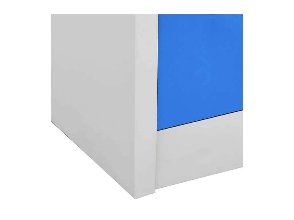 Schließfachschrank Hellgrau und Blau 90x45x92,5 cm Stahl
