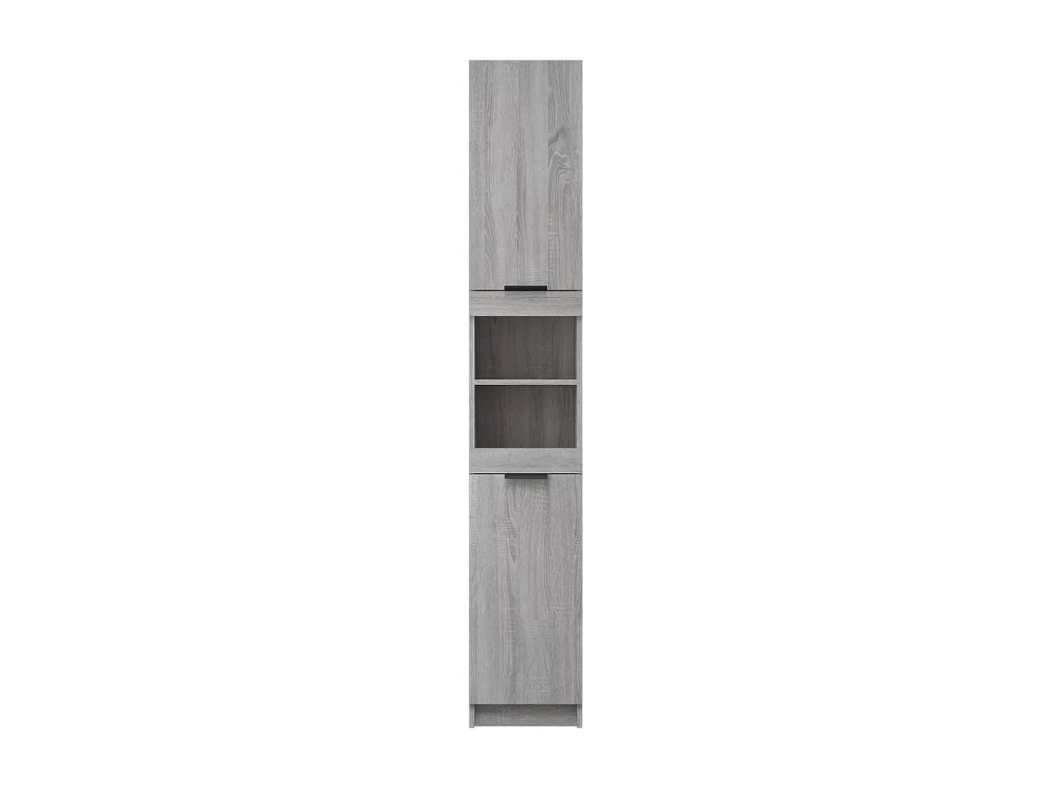 Badschrank Grau Sonoma 32x34x188,5 cm Holzwerkstoff