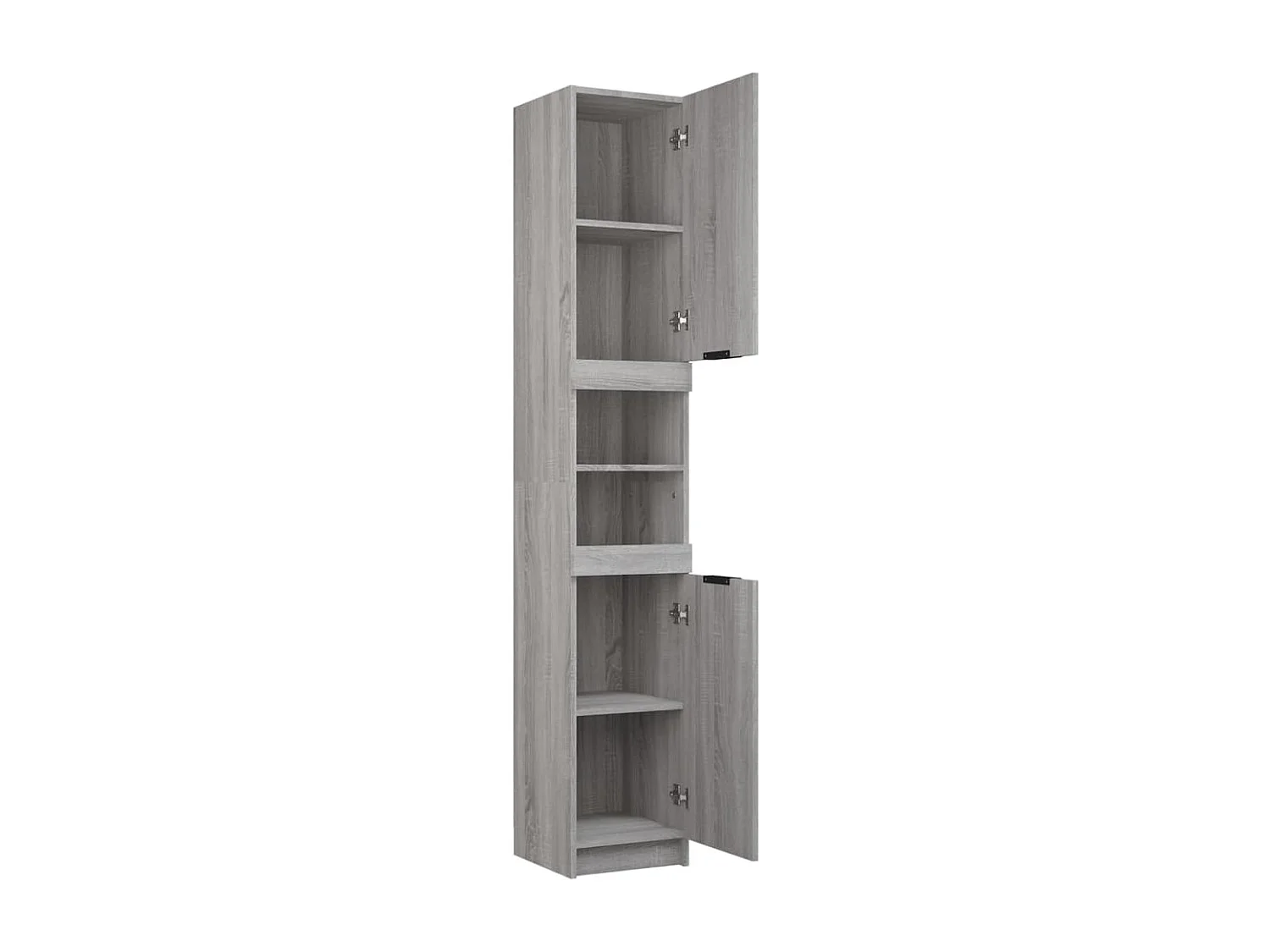 Badschrank Grau Sonoma 32x34x188,5 cm Holzwerkstoff