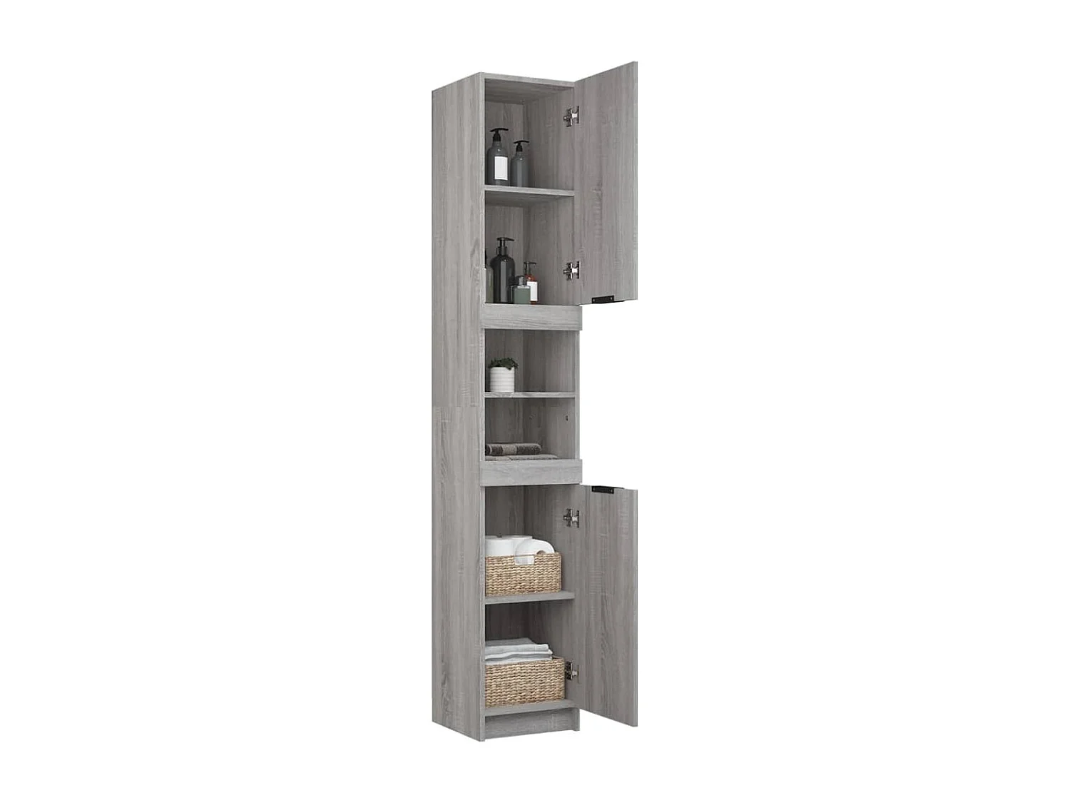 Armoire de bain Sonoma gris 32x34x188,5 cm Bois d'ingénierie