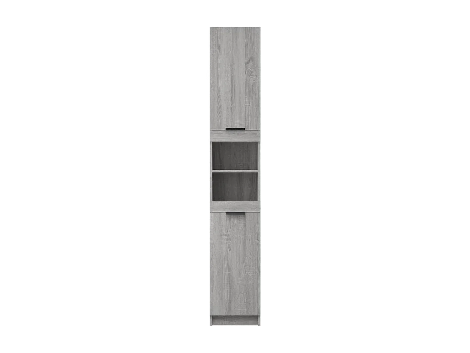 Badschrank Grau Sonoma 32x34x188,5 cm Holzwerkstoff