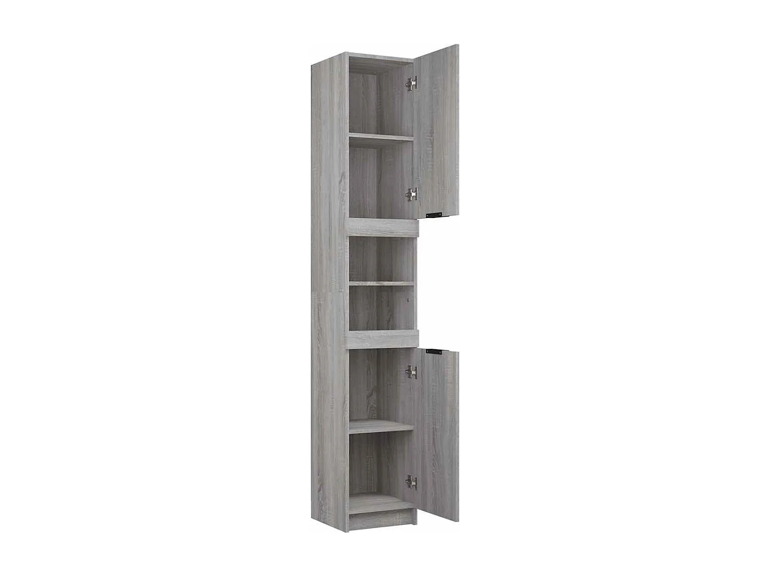 Badschrank Grau Sonoma 32x34x188,5 cm Holzwerkstoff