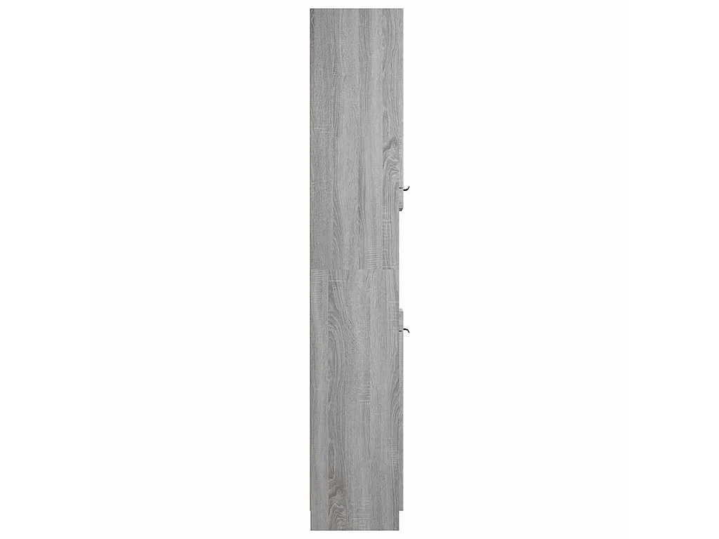 Badkamerkast 32x34x188,5 cm bewerkt hout grijs sonoma eiken