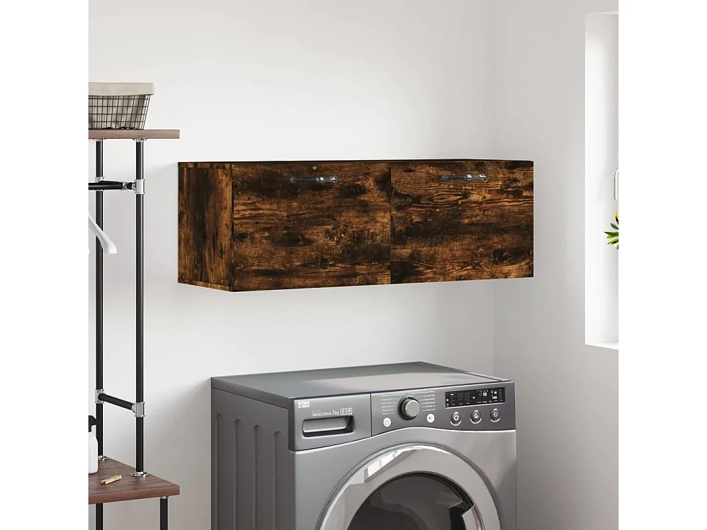 Armoire murale Chêne fumé 100x36,5x35 cm Bois d'ingénierie