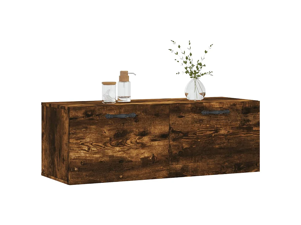 Armoire murale Chêne fumé 100x36,5x35 cm Bois d'ingénierie