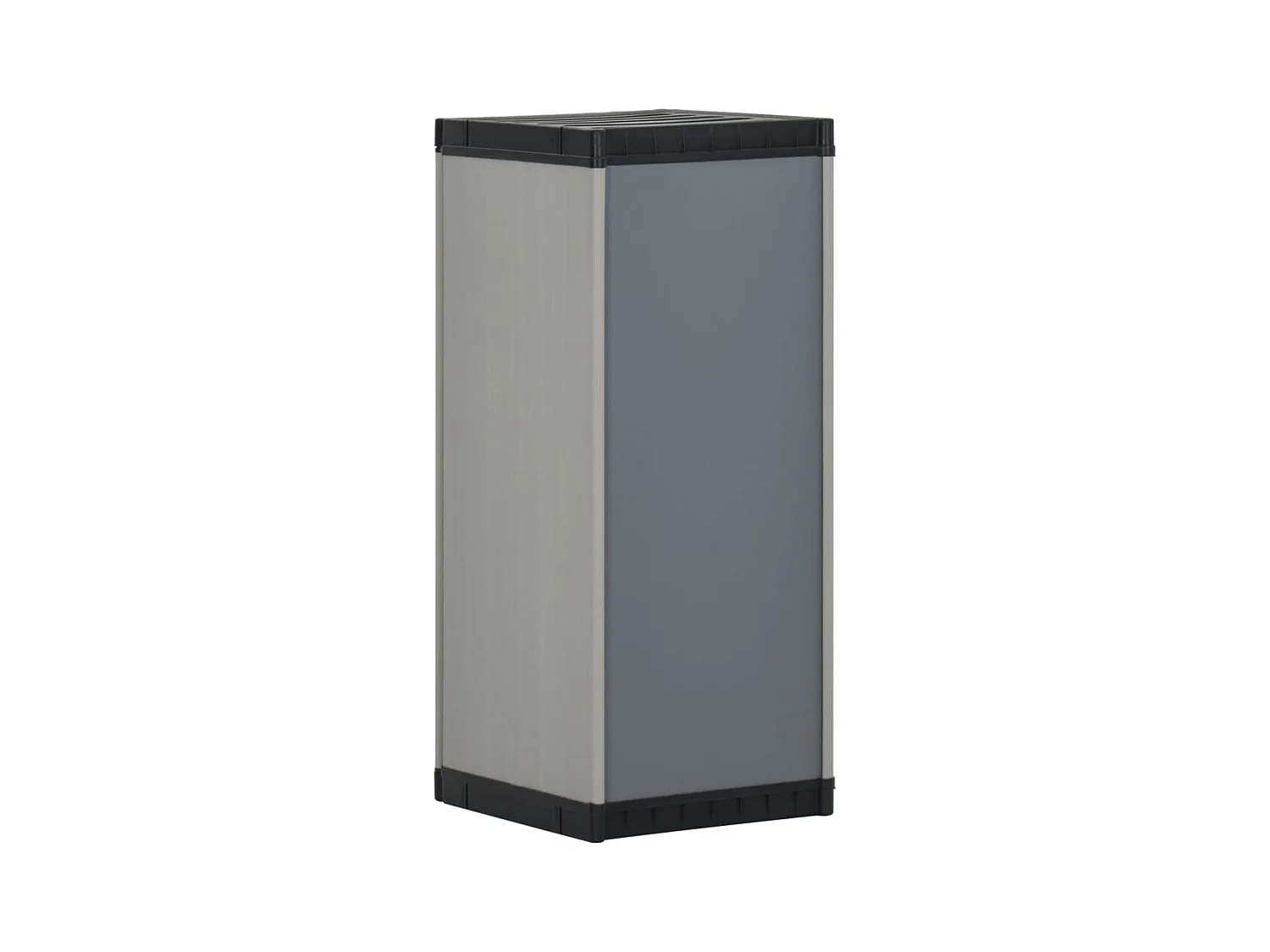 Garten-Lagerschrank mit 1 Boden Grau und Schwarz 35x40x85 cm