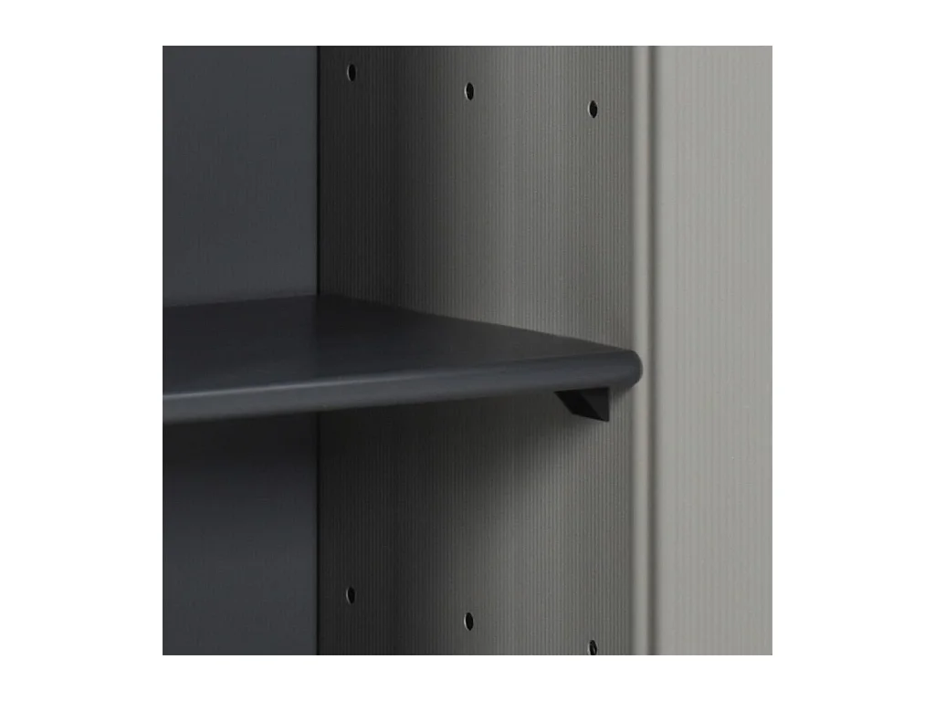 Garten-Lagerschrank mit 1 Boden Grau und Schwarz 35x40x85 cm