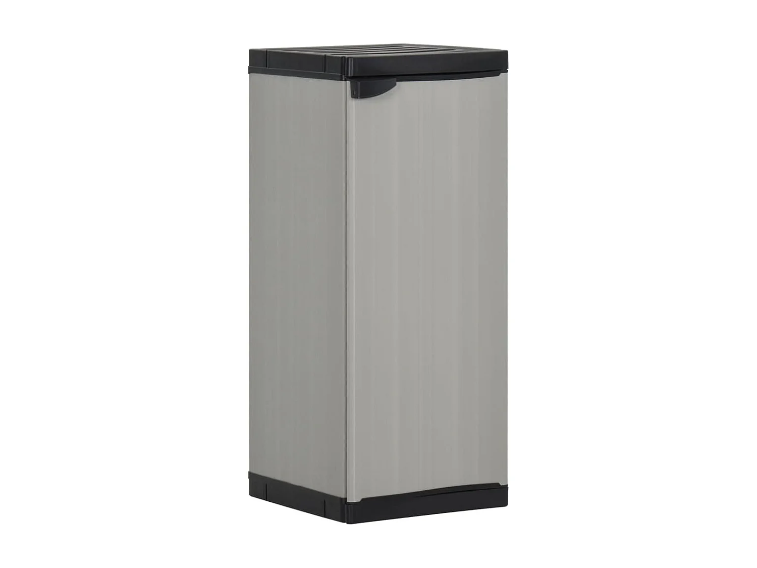 Armoire de rangement de jardin 1 étagère Gris/noir 35x40x85 cm