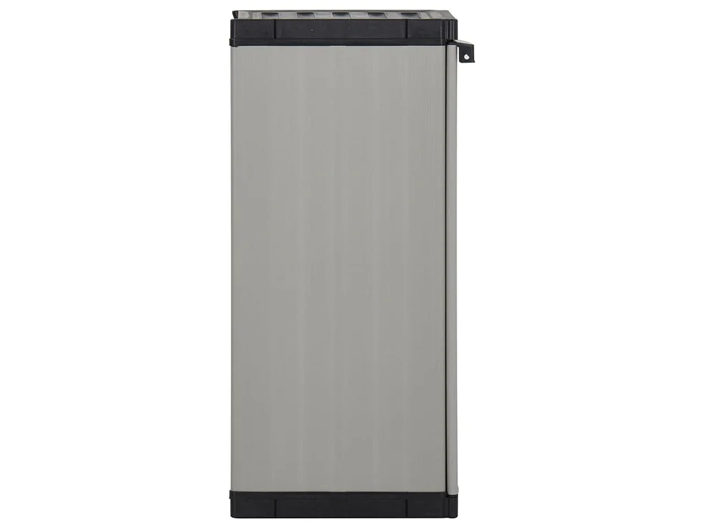Tuinkast met 1 schap 35x40x85 cm grijs en zwart