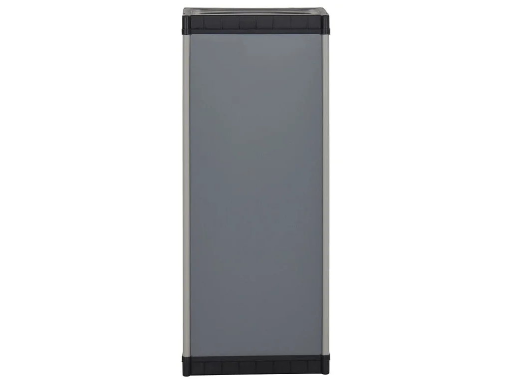 Tuinkast met 1 schap 35x40x85 cm grijs en zwart