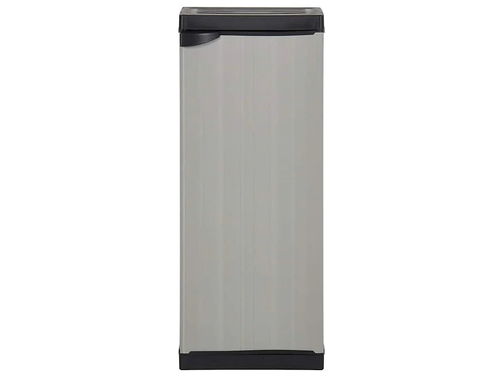 Armoire de rangement de jardin 1 étagère Gris/noir 35x40x85 cm