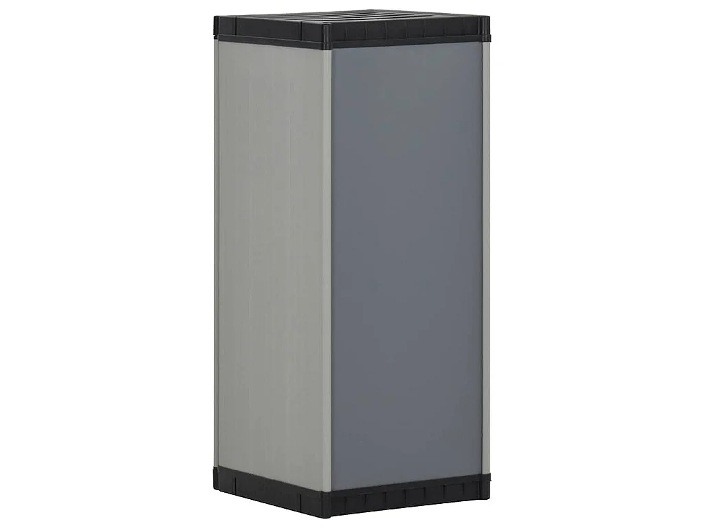 Armoire de rangement de jardin 1 étagère Gris/noir 35x40x85 cm