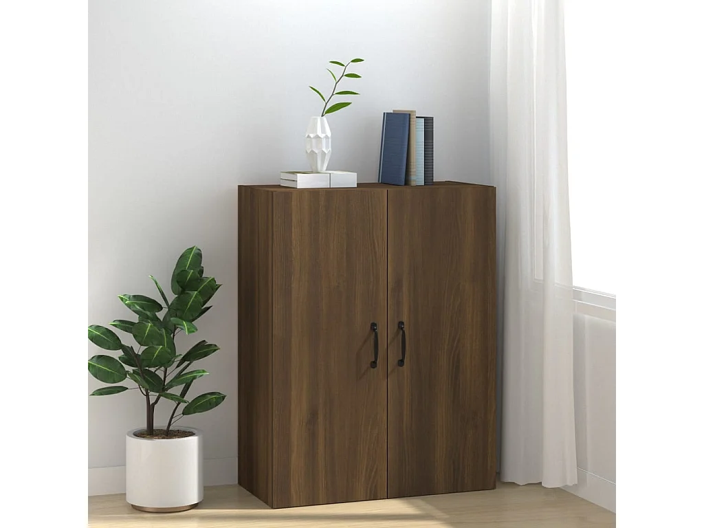 Armoire suspendue Chêne marron 69,5x34x90 cm Bois d'ingénierie