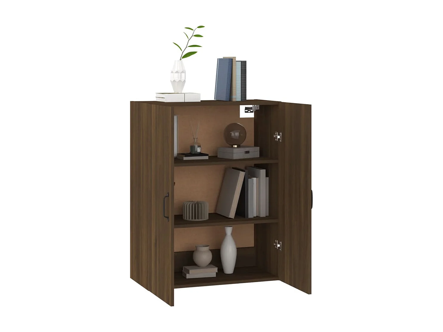 Armoire suspendue Chêne marron 69,5x34x90 cm Bois d'ingénierie