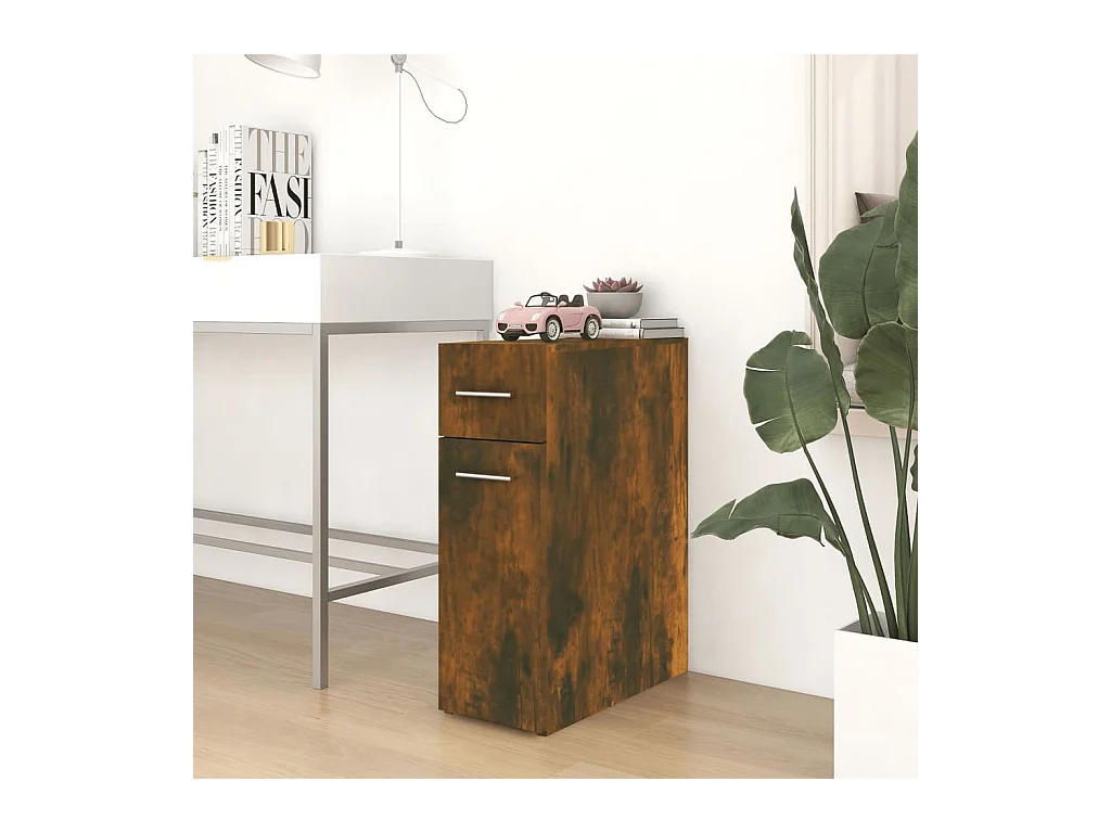 Armoire d'apothicaire Chêne fumé 20x45,5x60cm Bois d'ingénierie