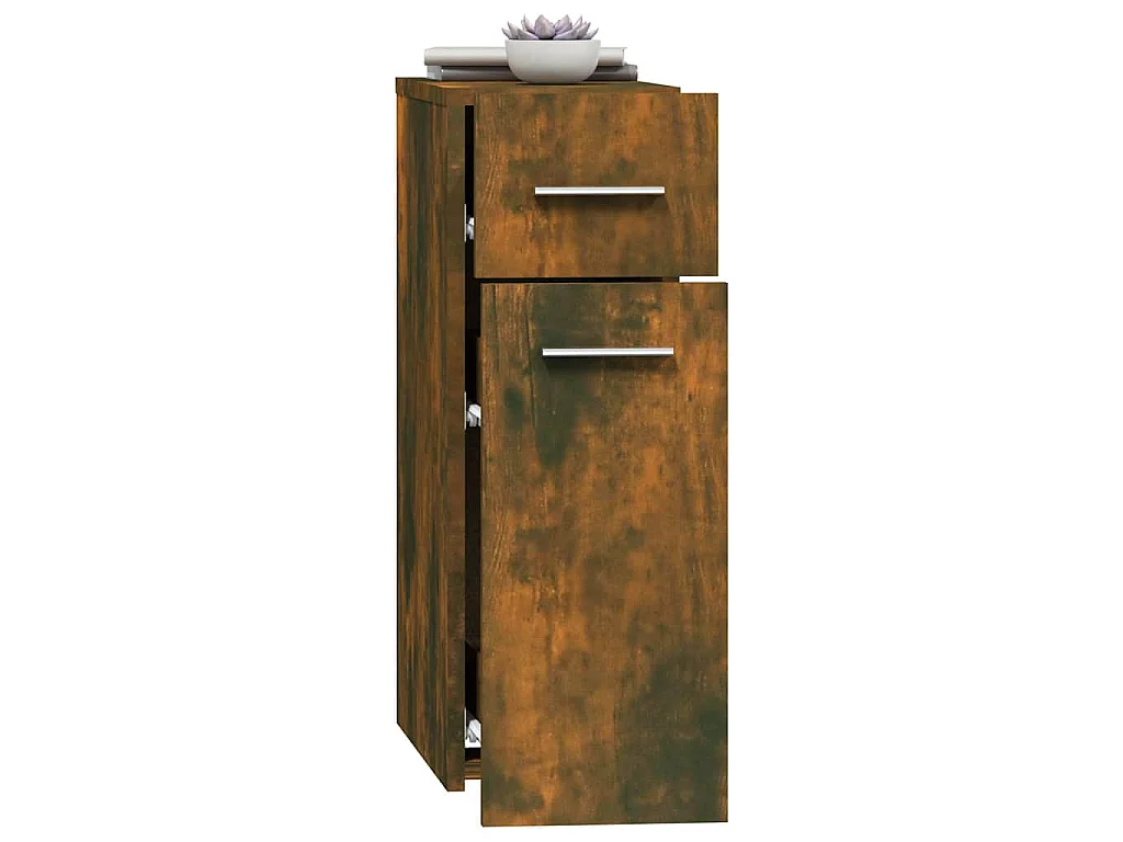 Apothekerskast 20x45,5x60 cm bewerkt hout gerookt eikenkleurig