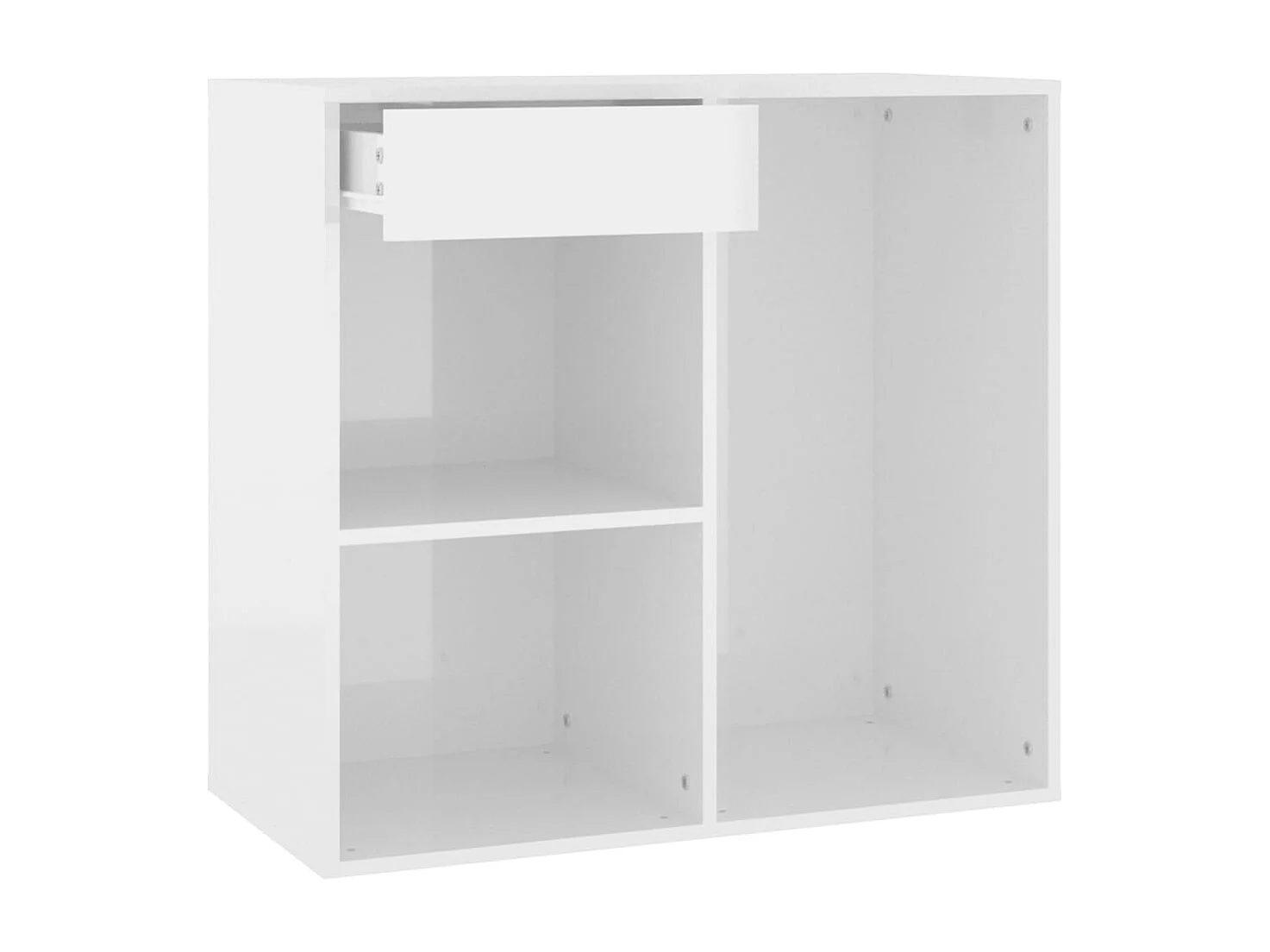 Armoire cosmétique Blanc brillant 80x40x75 cm Bois d'ingénierie