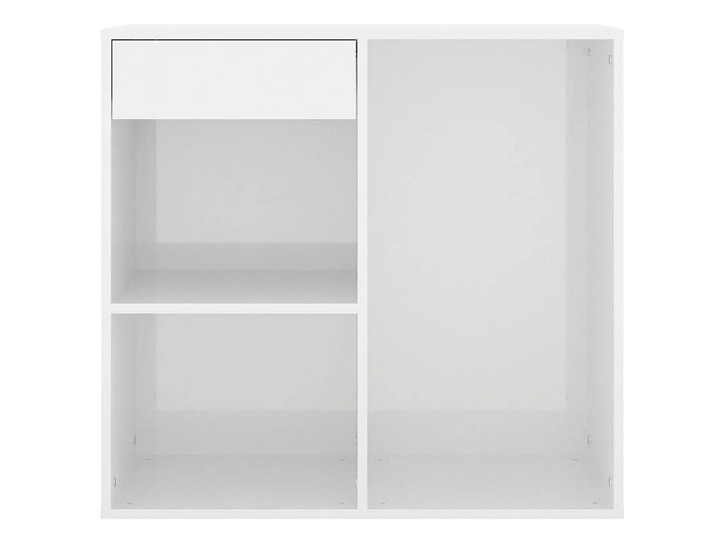 Armoire cosmétique Blanc brillant 80x40x75 cm Bois d'ingénierie