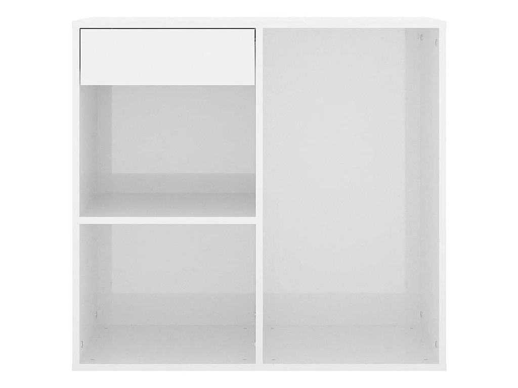 Armoire cosmétique Blanc brillant 80x40x75 cm Bois d'ingénierie