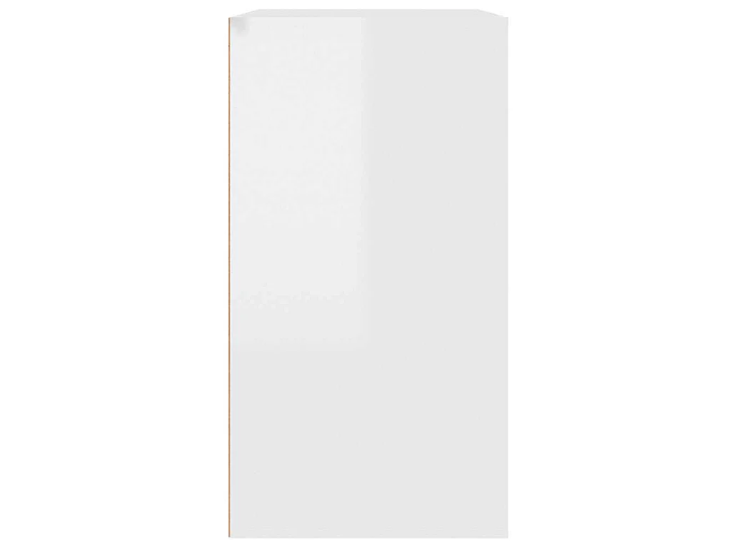 Armoire cosmétique Blanc brillant 80x40x75 cm Bois d'ingénierie