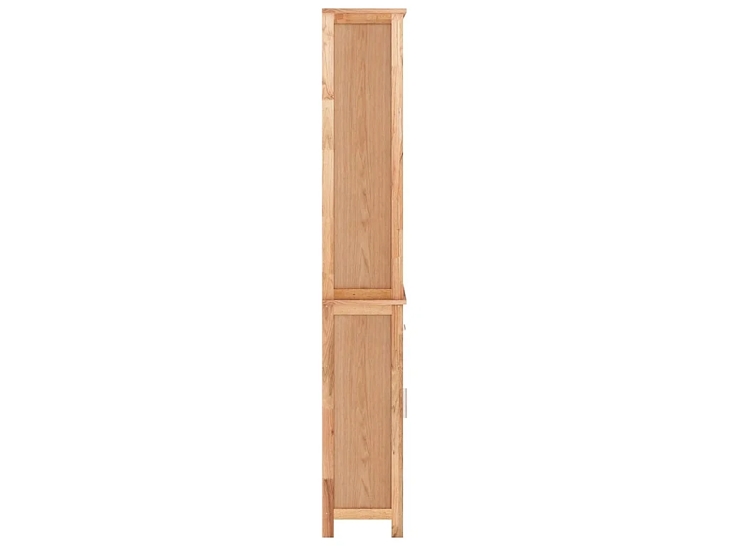 Szafka Łazienkowa z Litego Drewna Orzechowego 42x29x182 cm z Dużą Przestrzenią do Przechowywania i Praktycznym Drzwiczkami