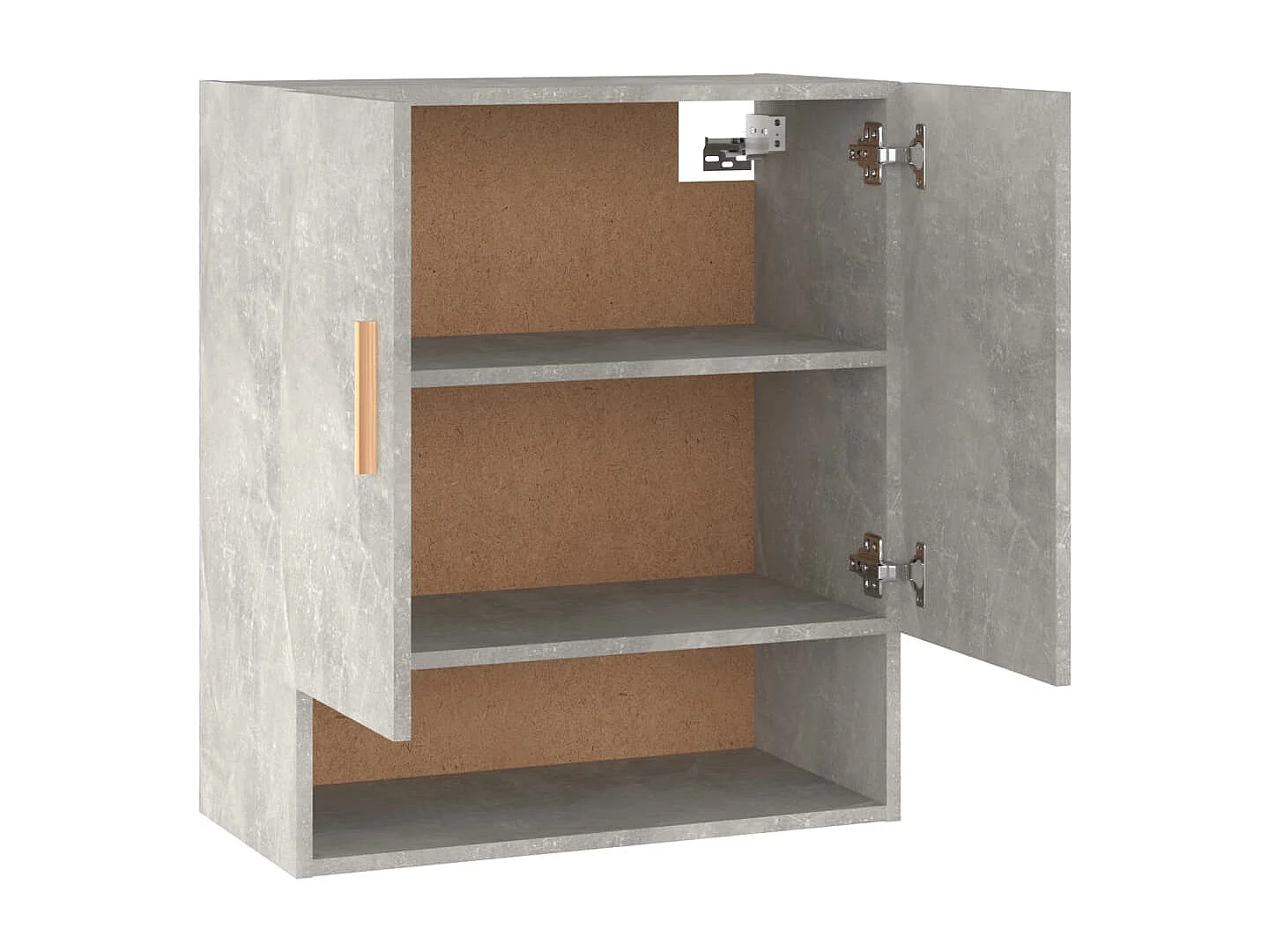 Armário parede 60x31x70cm derivados de madeira cinzento cimento