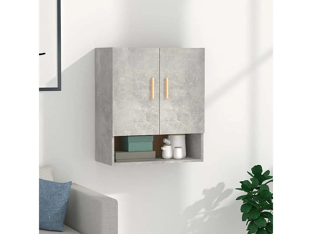 Armoire murale Gris béton 60x31x70 cm Bois d'ingénierie