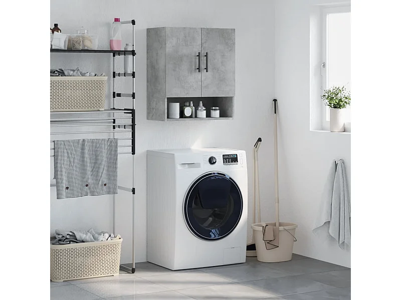 Wandschrank Betongrau 60x31x70 cm Holzwerkstoff