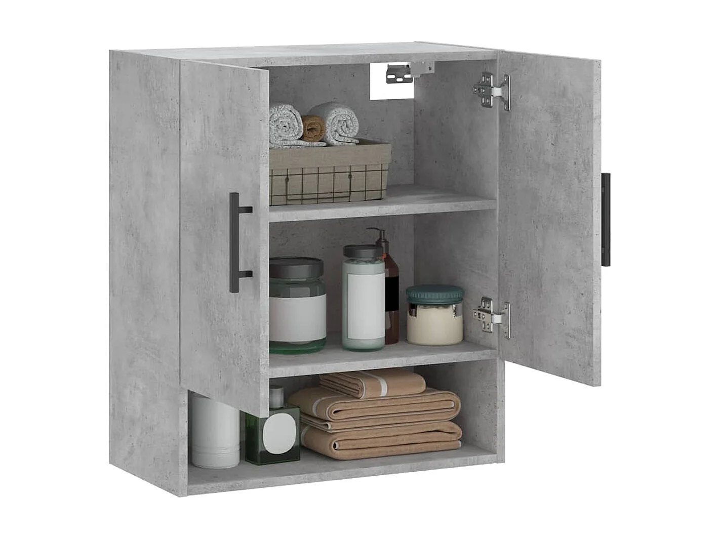 Armoire murale gris béton 60x31x70 cm bois d'ingénierie