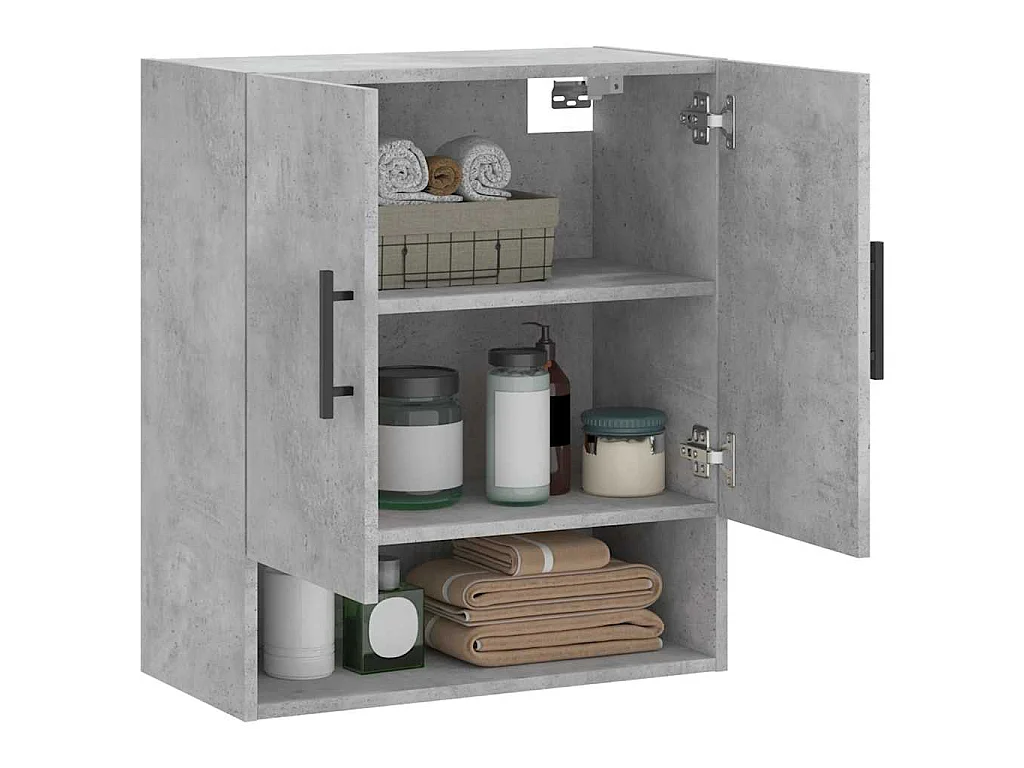 Wandschrank Betongrau 60x31x70 cm Holzwerkstoff