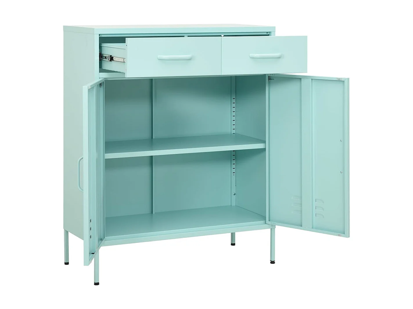 Lagerschrank Minzgrün 80x35x101,5 cm Stahl