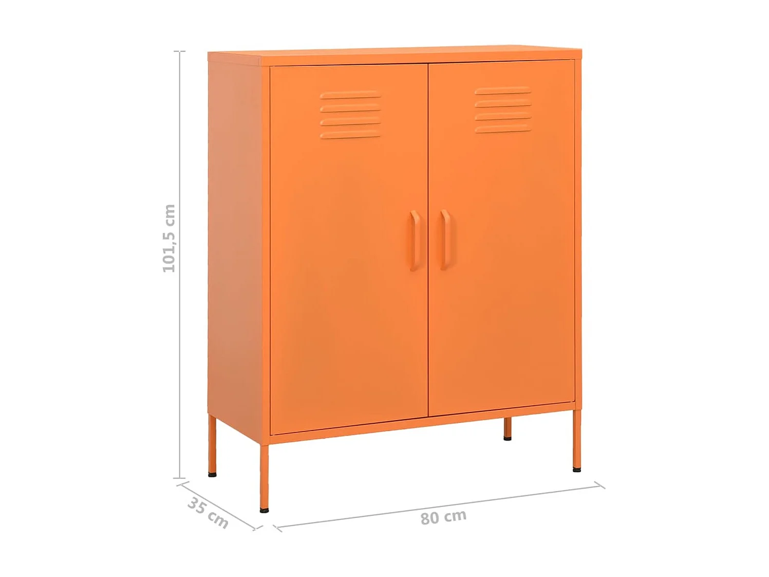 Lagerschrank Orange 80x35x101,5 cm Stahl