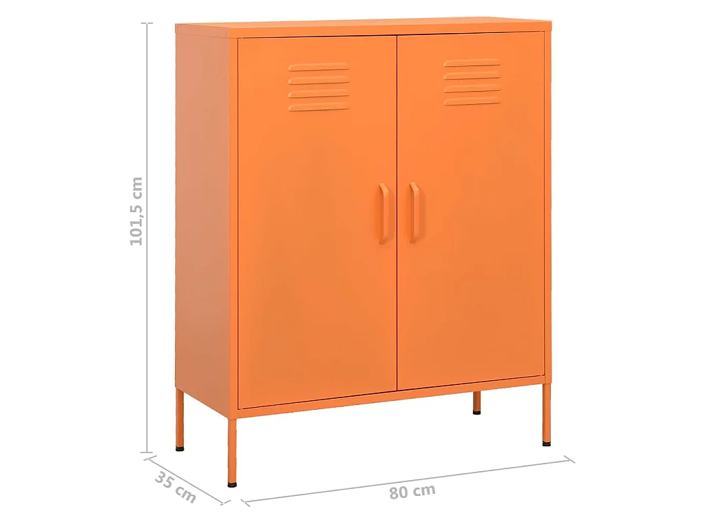 Armário de arrumação aço 80x35x101,5 cm laranja