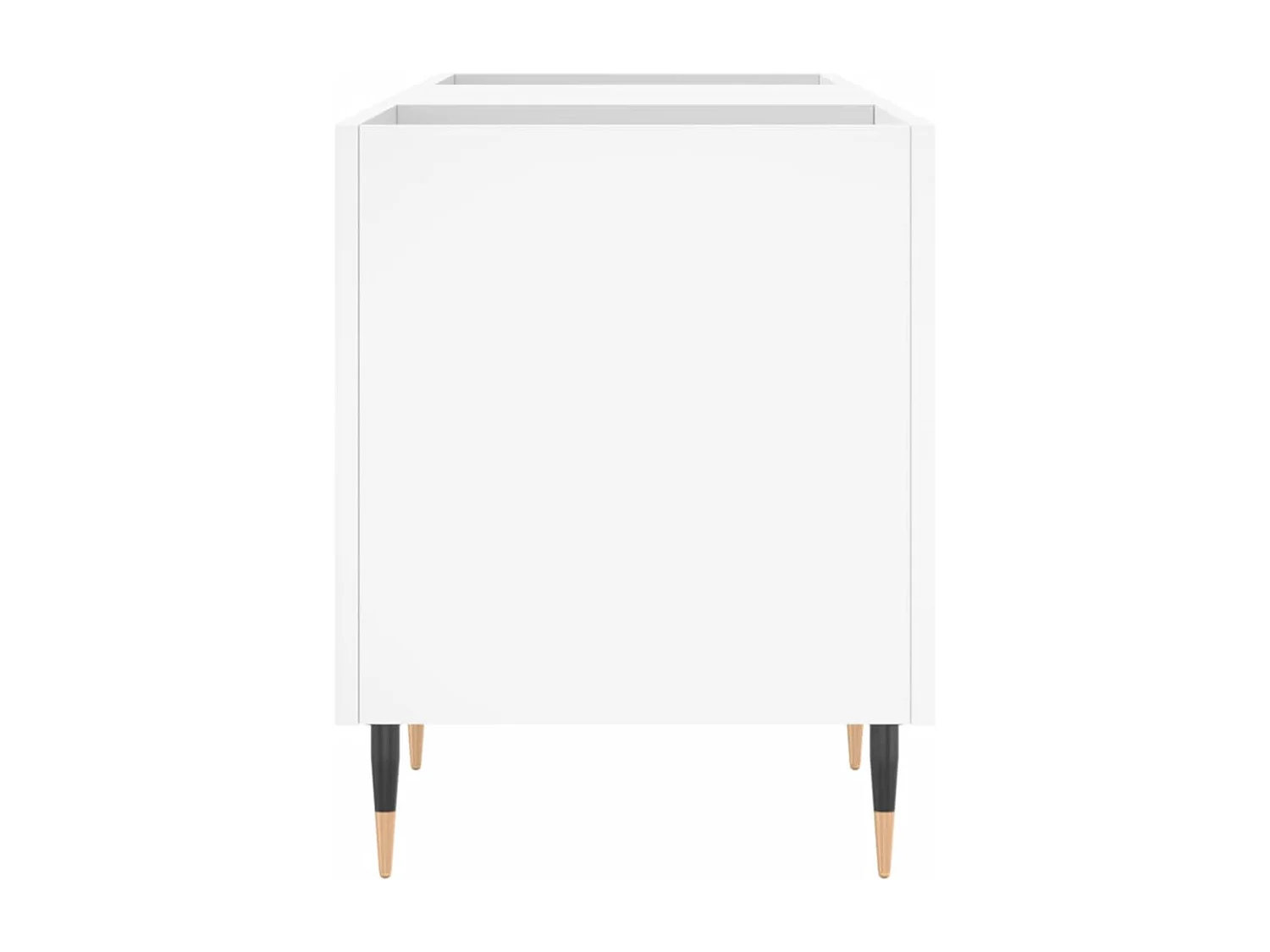 Armoire à disques blanc 121x38x48 cm bois d'ingénierie