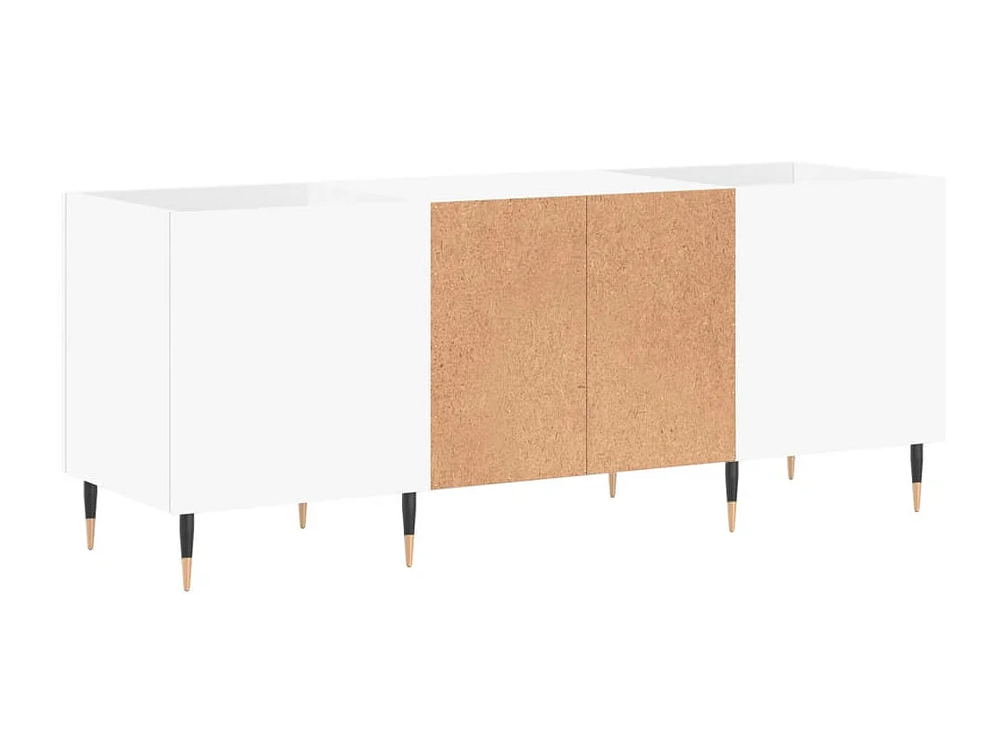 Armoire à disques blanc 121x38x48 cm bois d'ingénierie