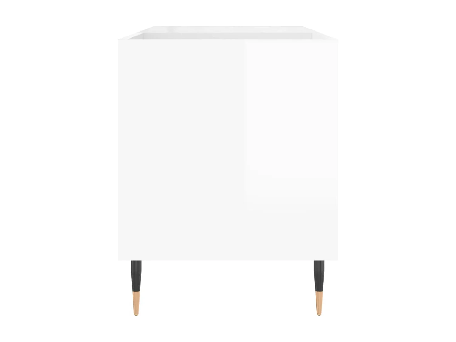 Armoire à disques blanc brillant 85x38x48 cm bois d'ingénierie