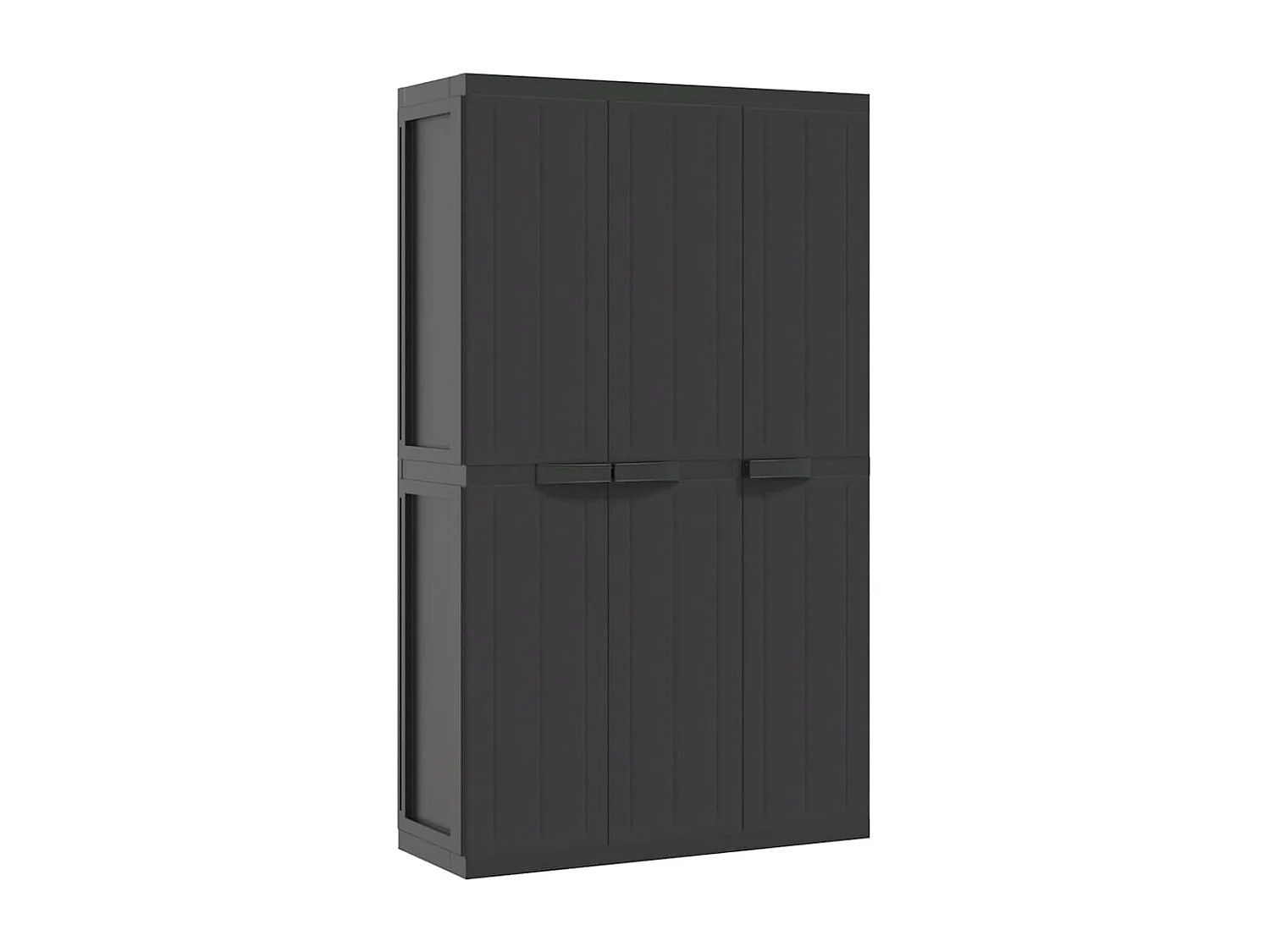 Armoire de rangement d'extérieur noir 97x37x165 cm PP