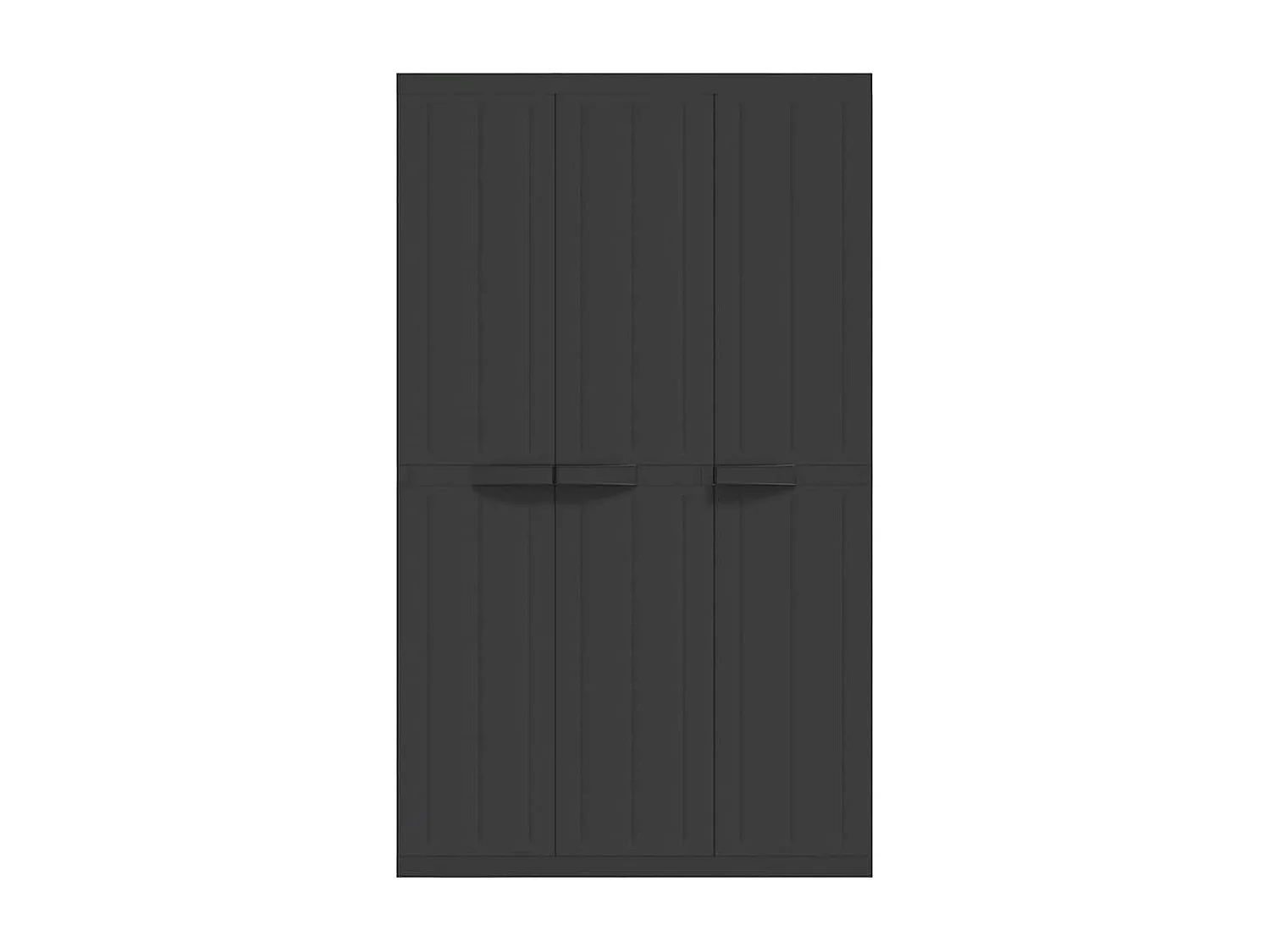 Armoire de rangement d'extérieur noir 97x37x165 cm PP